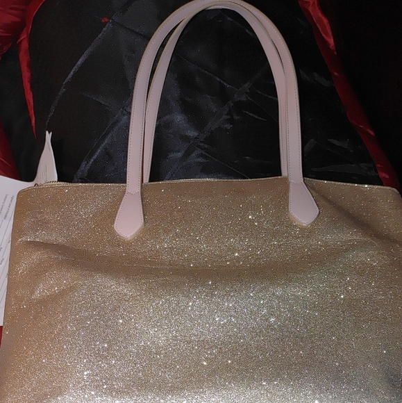 Kate Spade Rose Gold Glitter Joeley Tote - Picture 1 of 8